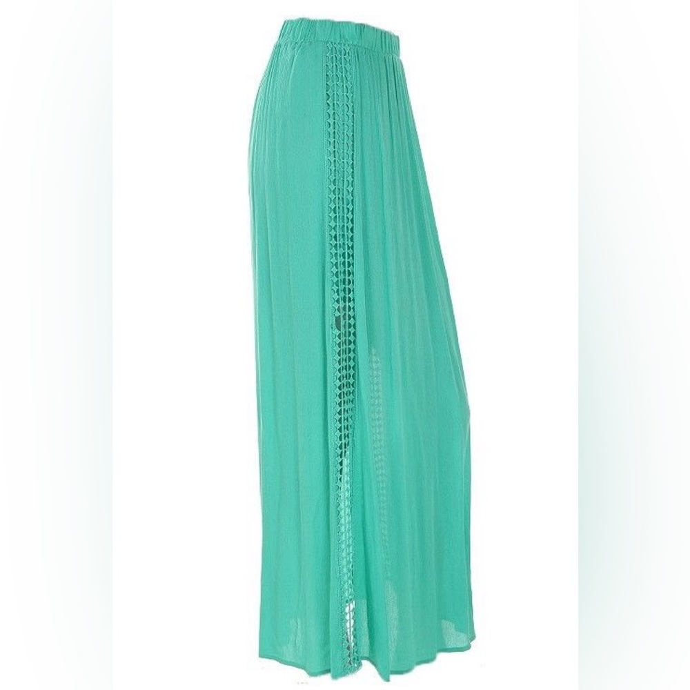 Elegant Teal Maxi Skirt